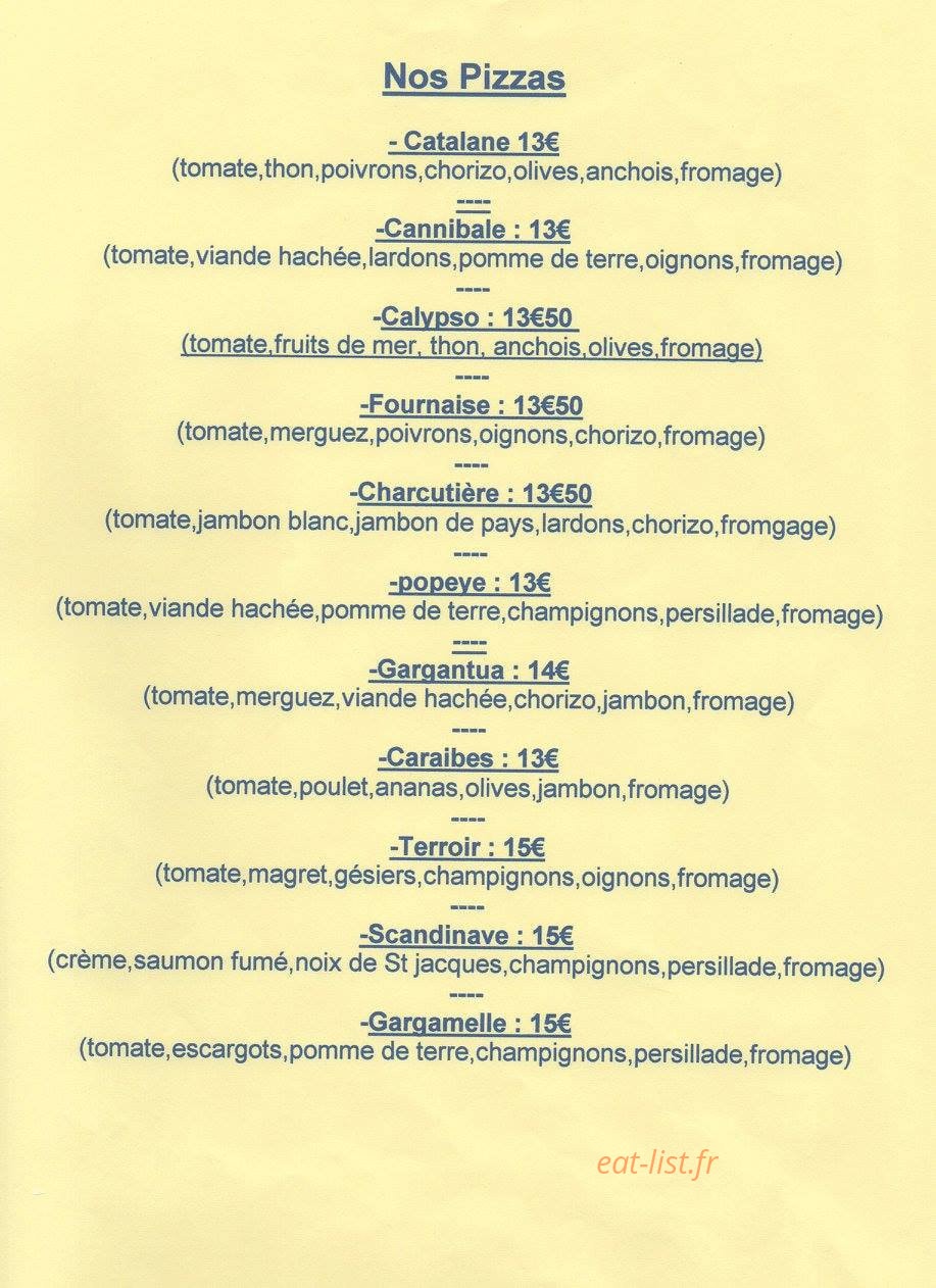 La Trattoria — carte page 11