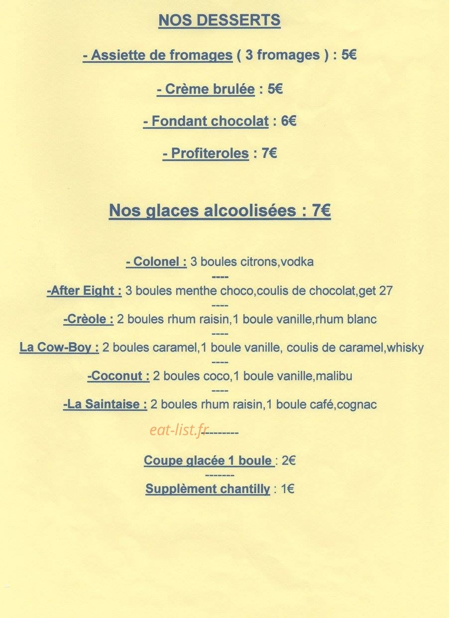 La Trattoria — carte page 13