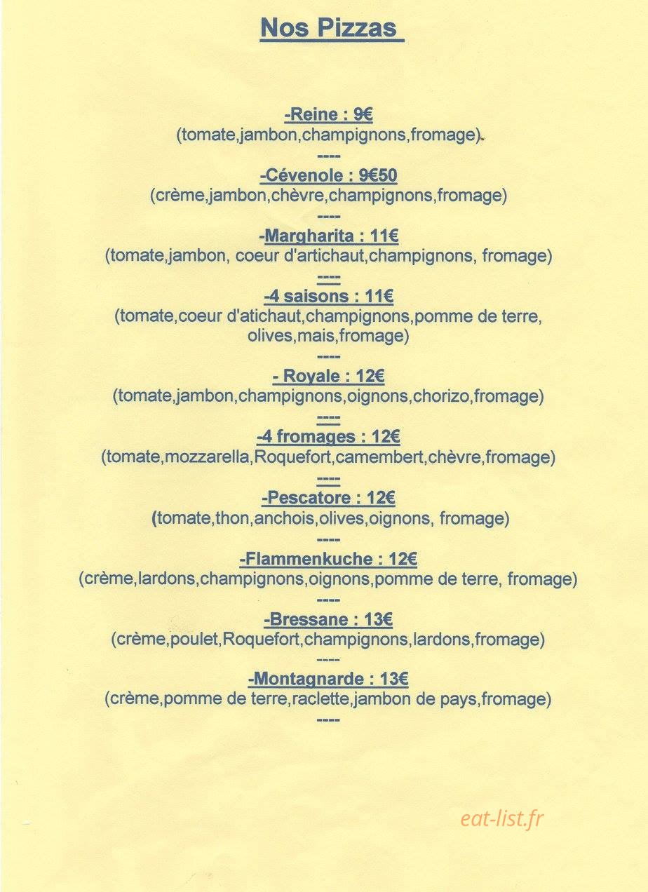 La Trattoria — carte page 12