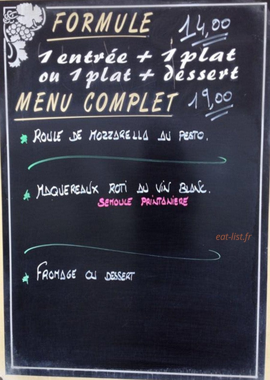 Le Ptit Bacchus — carte page 1