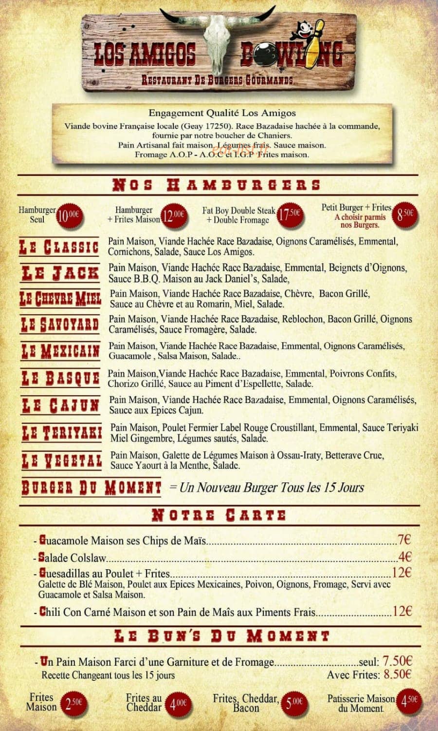 Los Amigos Bowling — carte page 2
