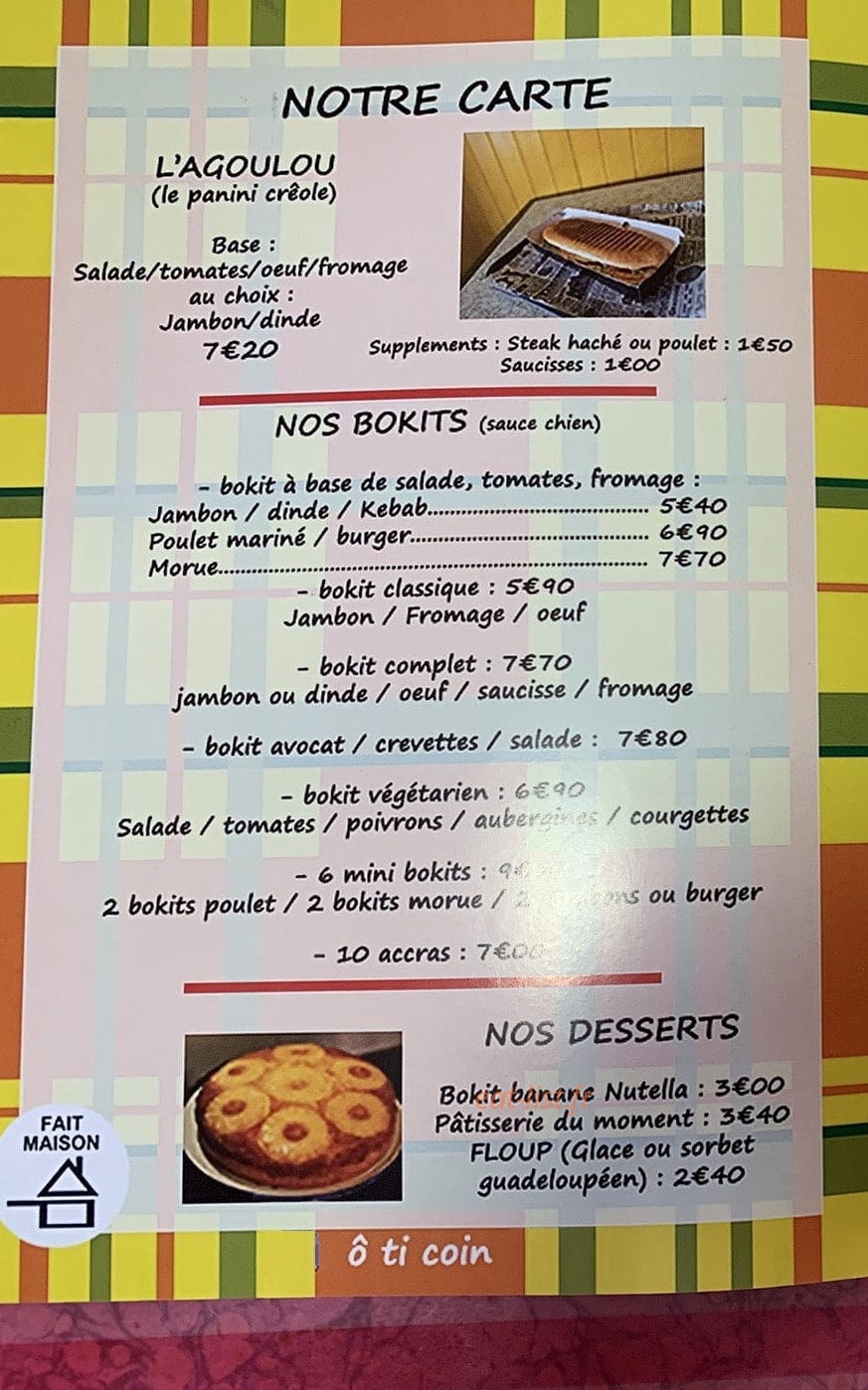 Ô ti Coin — carte page 1