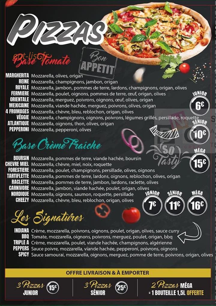Ocho Pizza — carte page 2