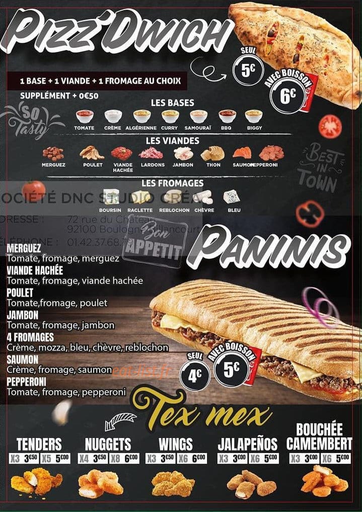 Ocho Pizza — carte page 4