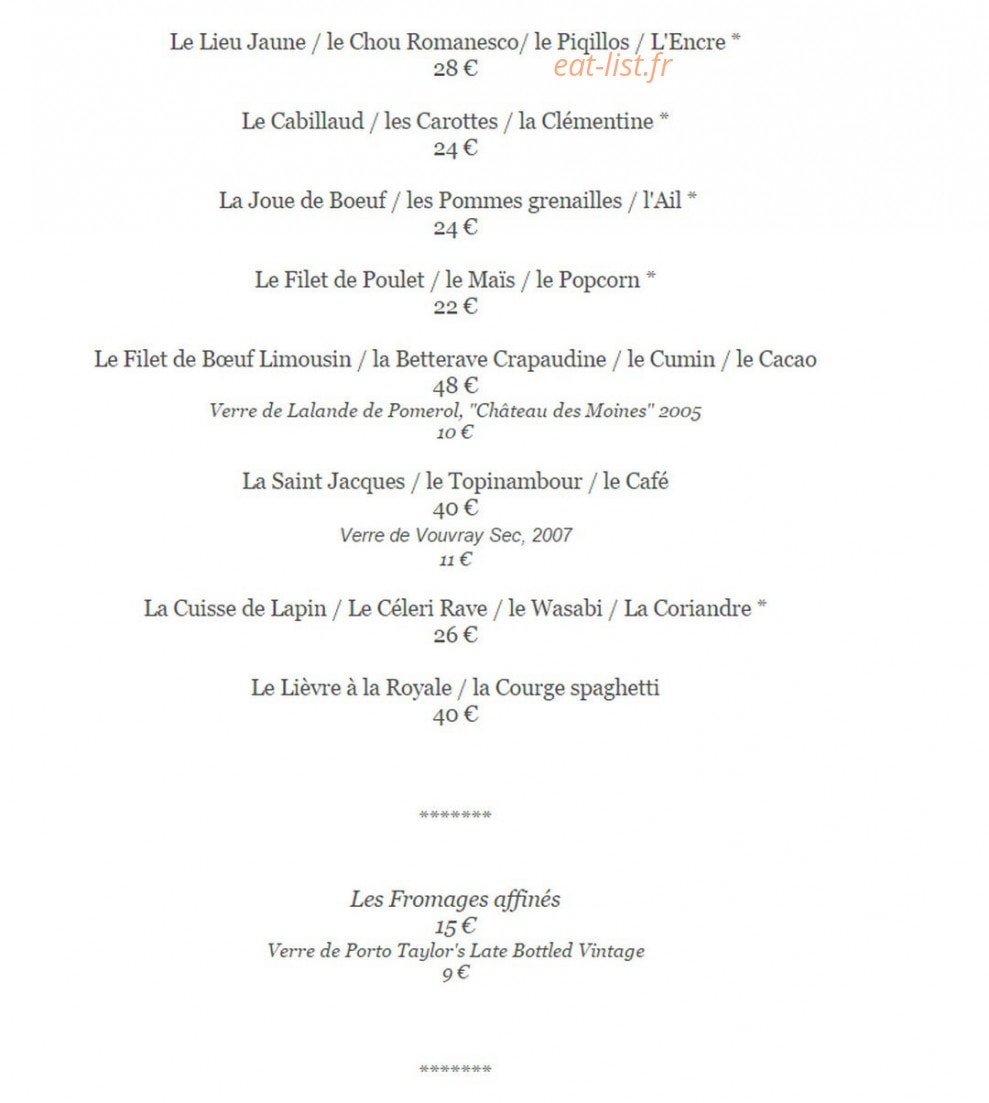 Relais du bois saint georges — carte page 2