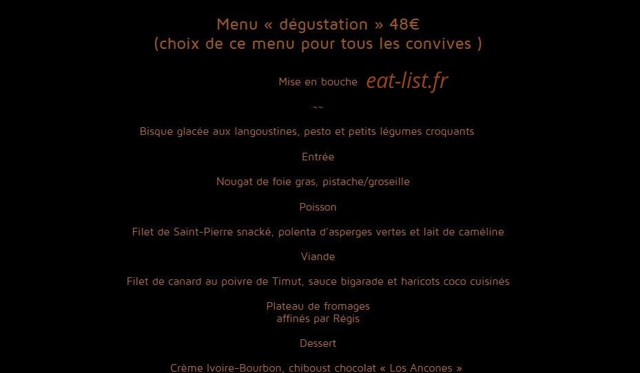 Saveurs de l'Abbaye — carte page 3