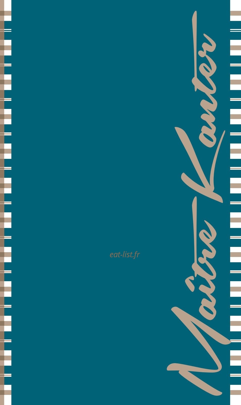 Taverne de Maitre Kanter — carte page 1