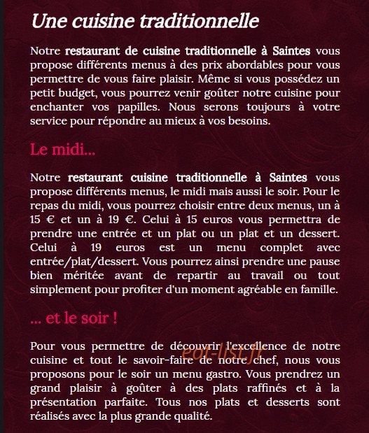 Vingt Neuf — carte page 1