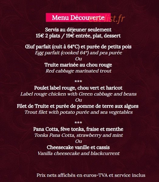 Vingt Neuf — carte page 4