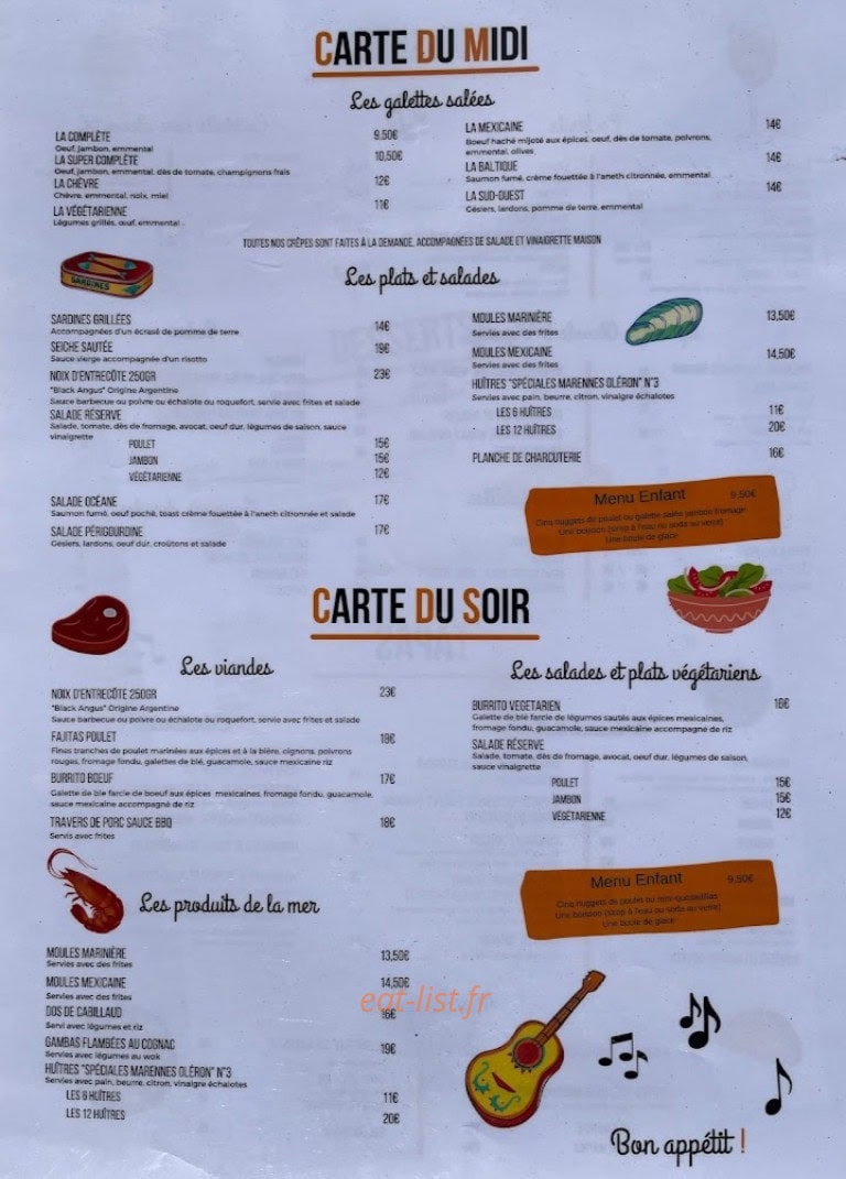 La Réserve — carte page 1