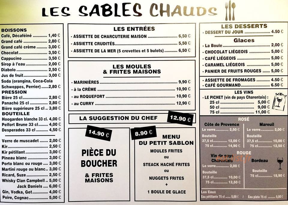 Les sables chauds — carte page 2