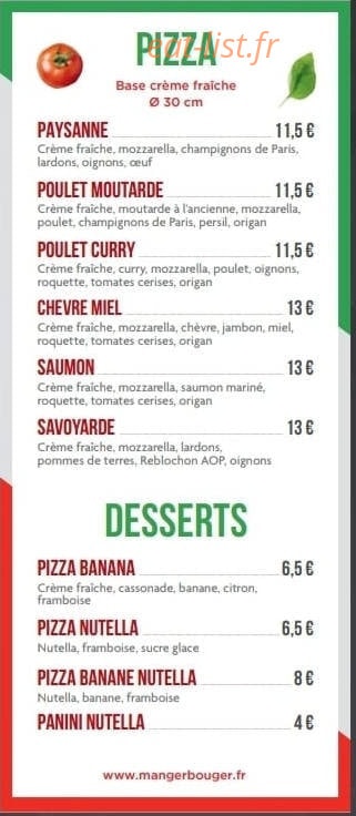 Max Pizza — carte page 2