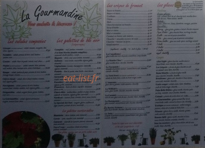 La Gourmandine — carte page 2
