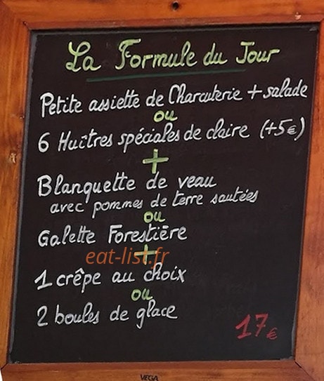La Gourmandine — carte page 1