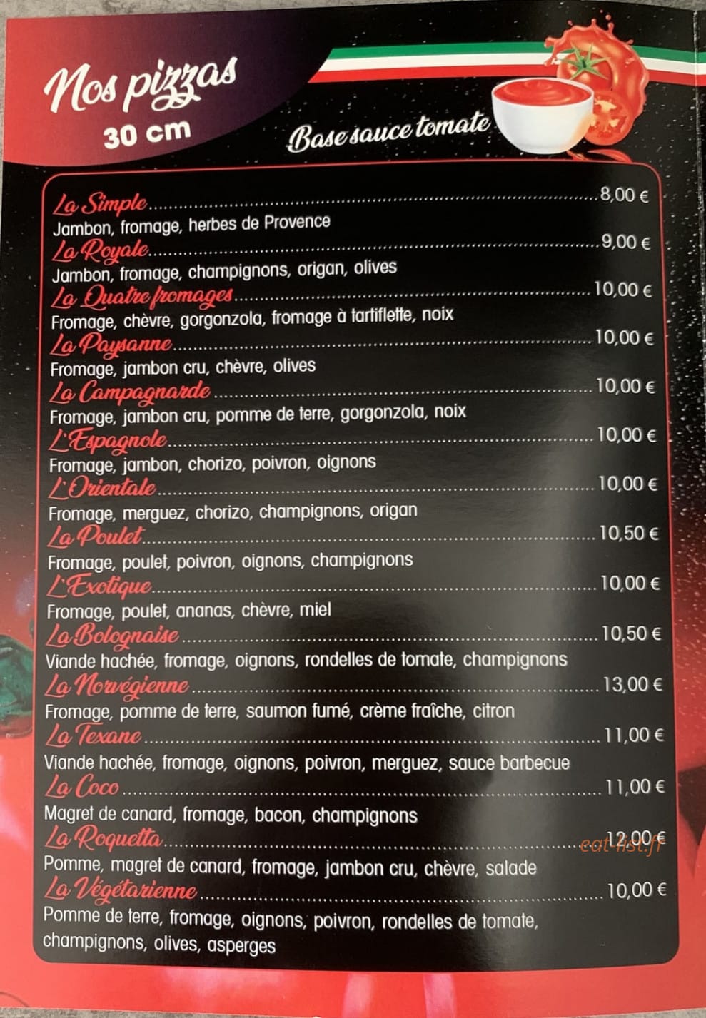 Chez Coco — carte page 1