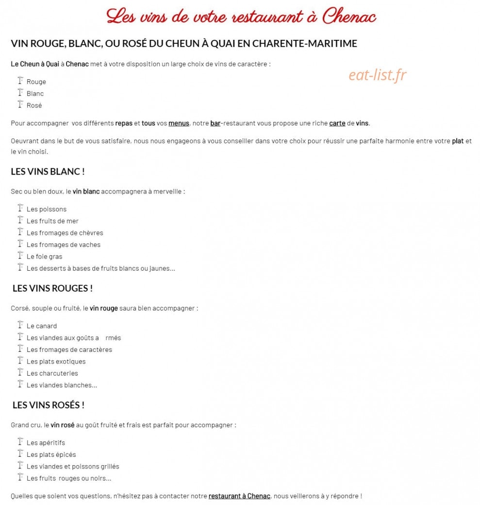Le Cheun à Quai — carte page 5