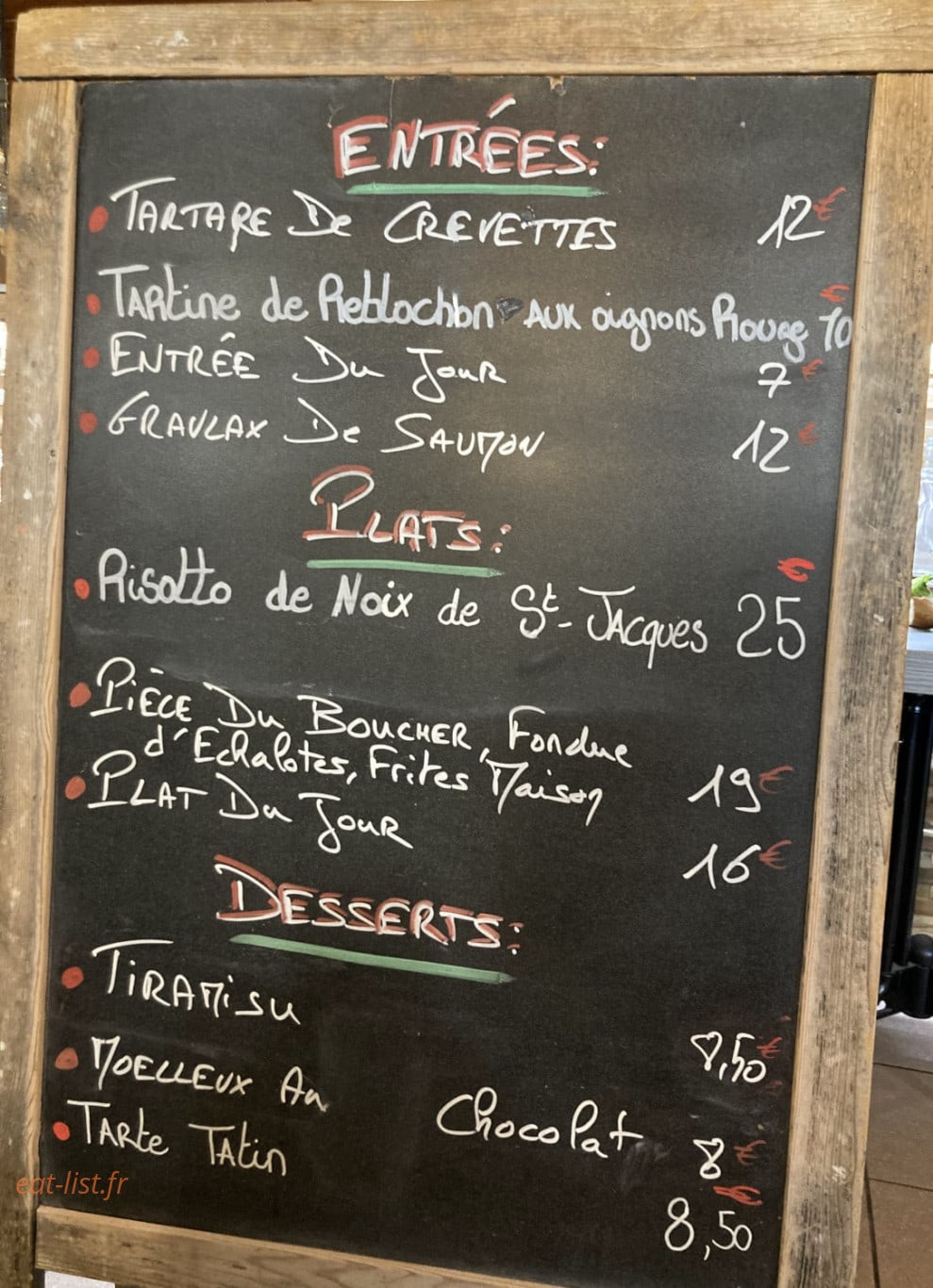 Café de L'Océan — carte page 1