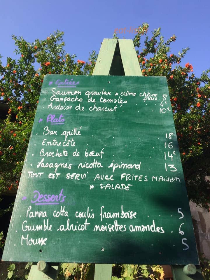 Chez Gigi — carte page 1