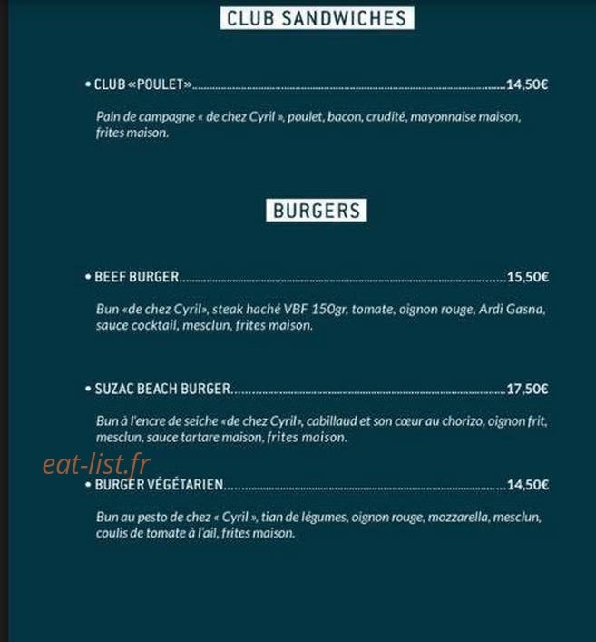 La Crique — carte page 4
