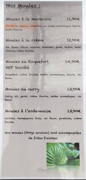 La Terrasse aux Arômes — carte page 5
