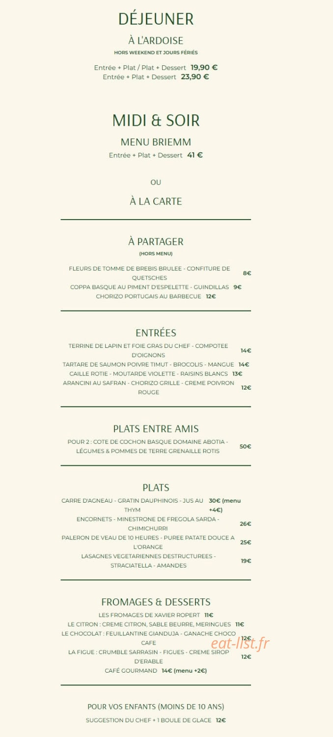 Briemm — carte page 1