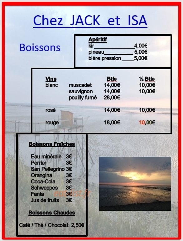 Chez Jack et Isa — carte page 4