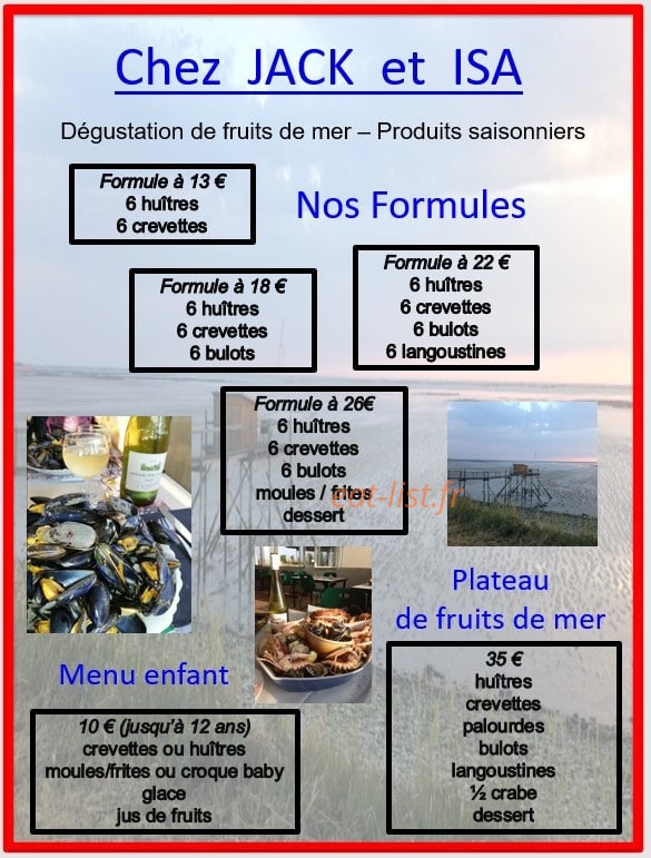 Chez Jack et Isa — carte page 3