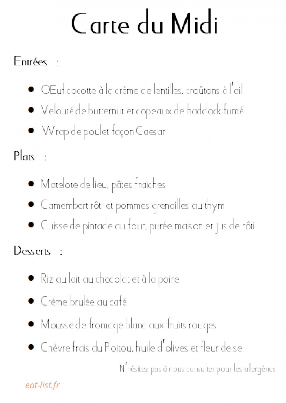 A la maison — carte page 1