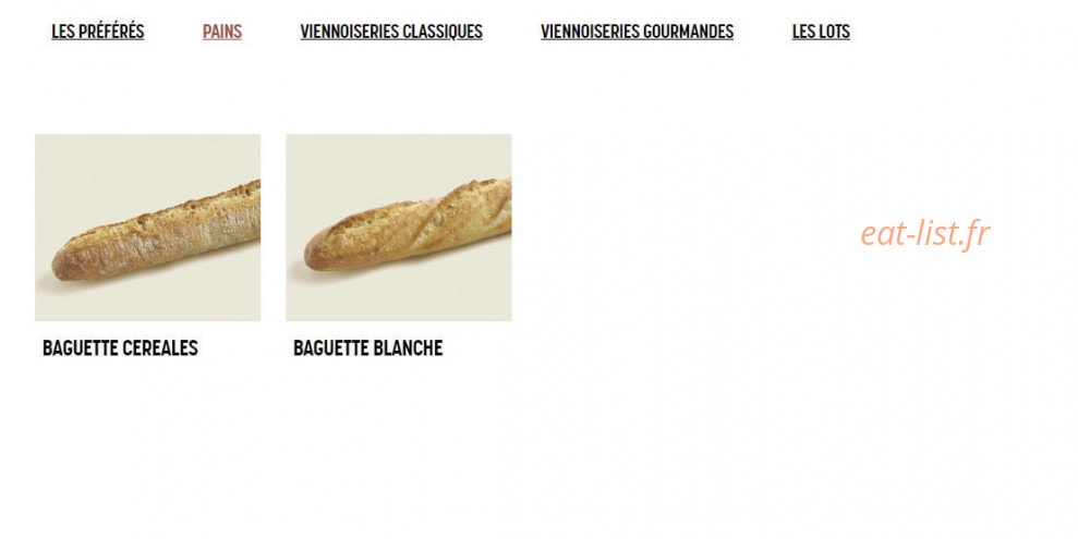 Brioche Dorée — carte page 8