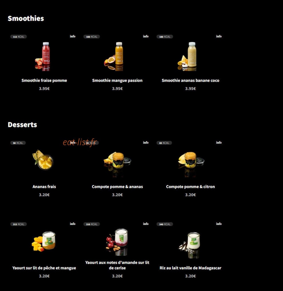 Eat Salad — carte page 10