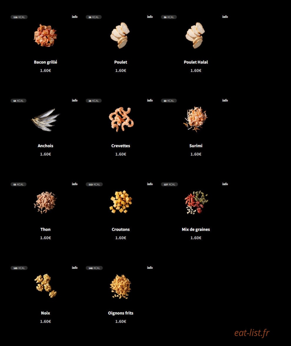 Eat Salad — carte page 5