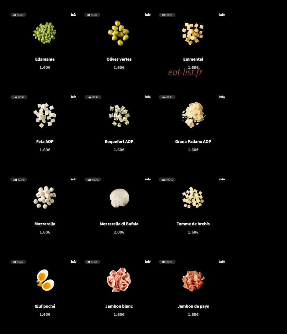 Eat Salad — carte page 4