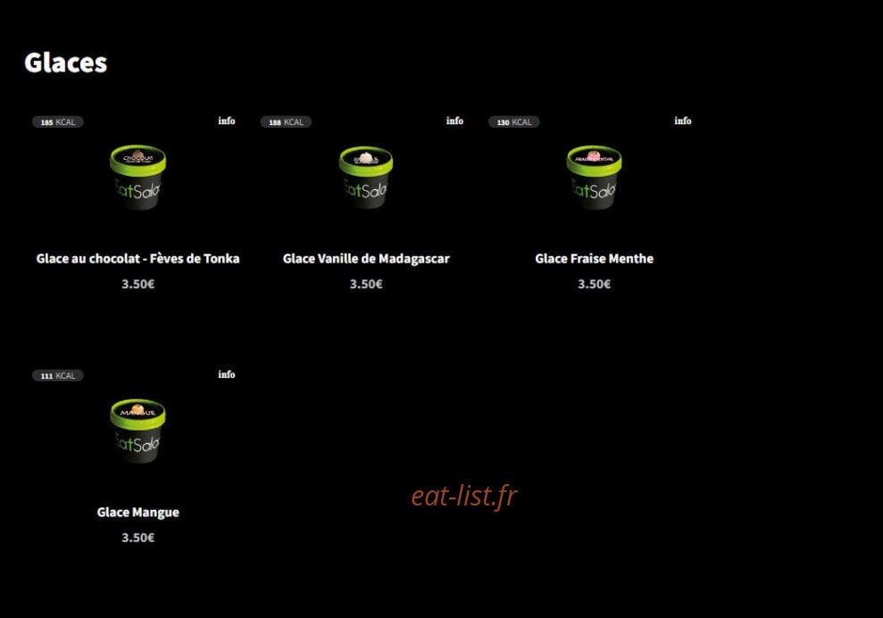 Eat Salad — carte page 14