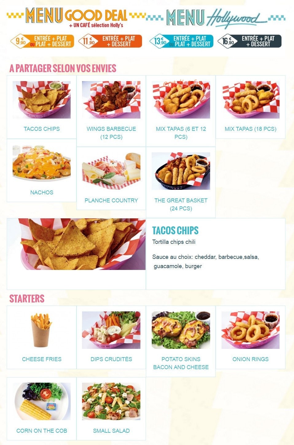 Holly's Diner — carte page 1