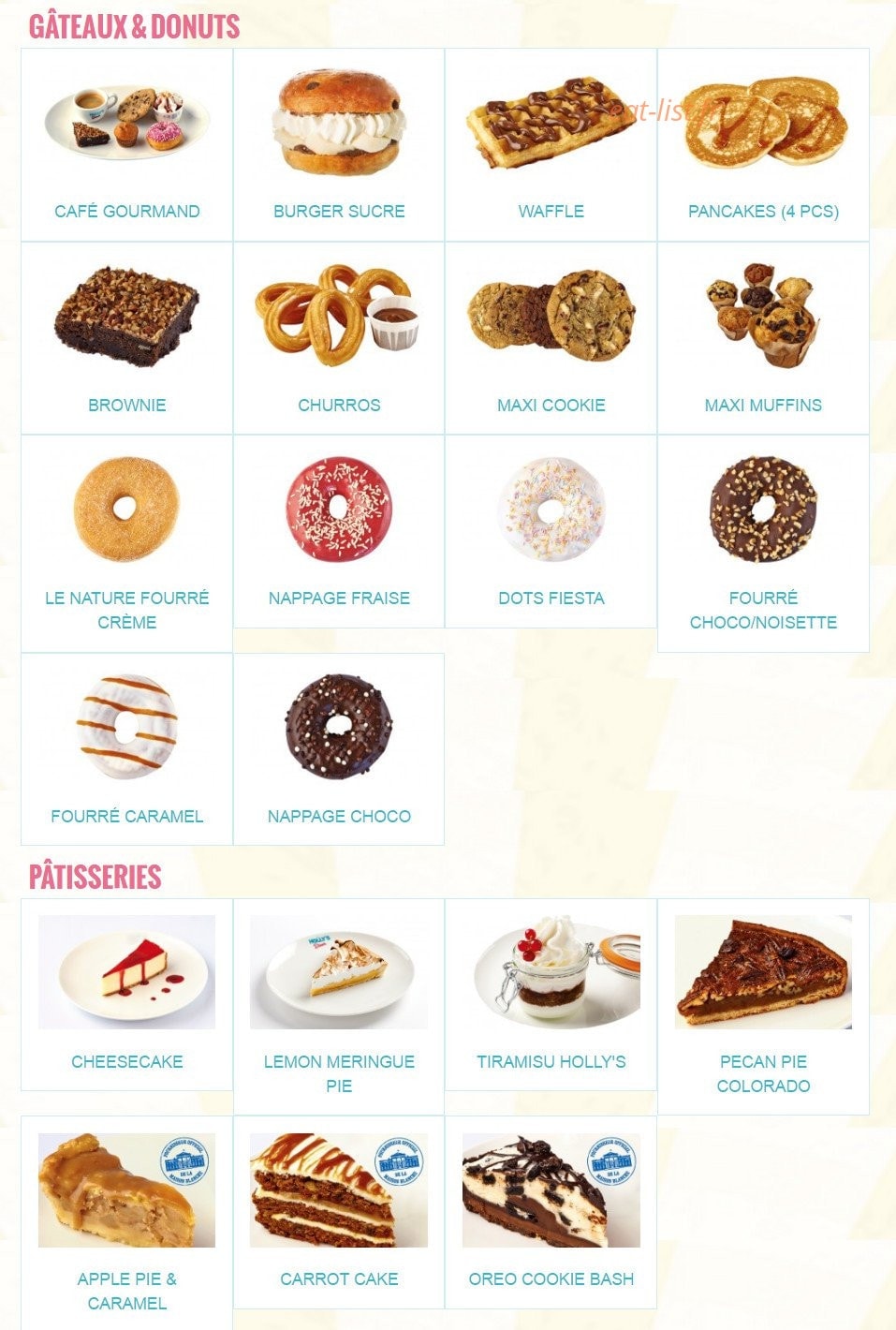Holly's Diner — carte page 7