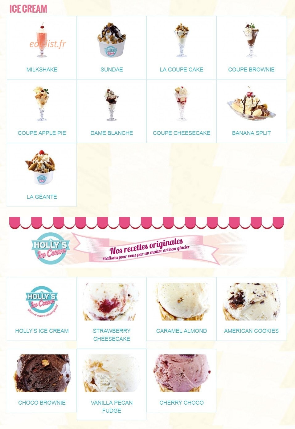 Holly's Diner — carte page 5