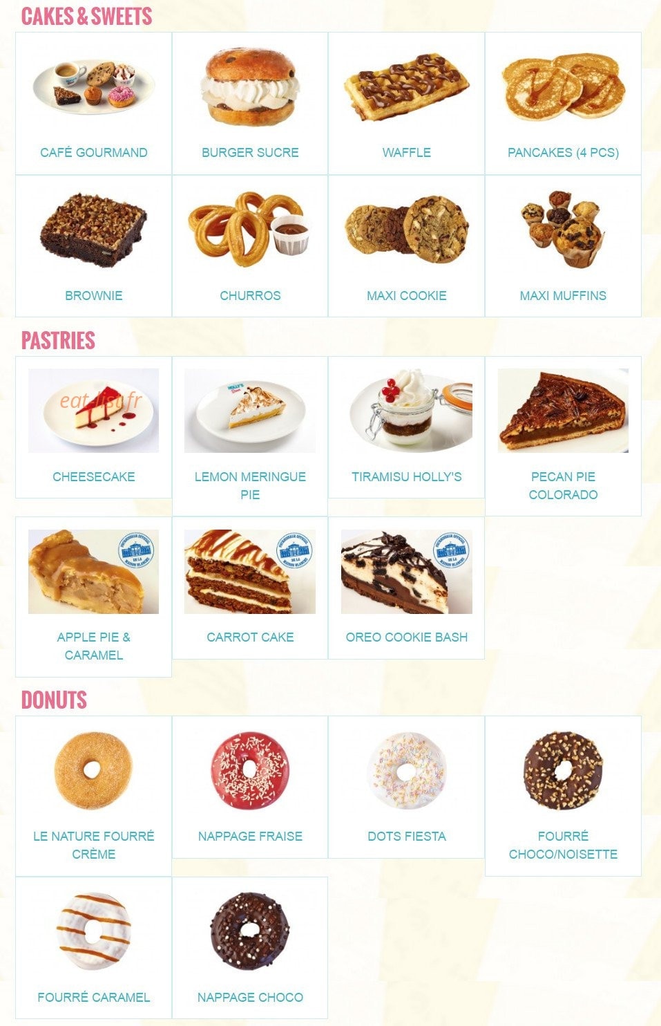 Holly's Diner — carte page 4