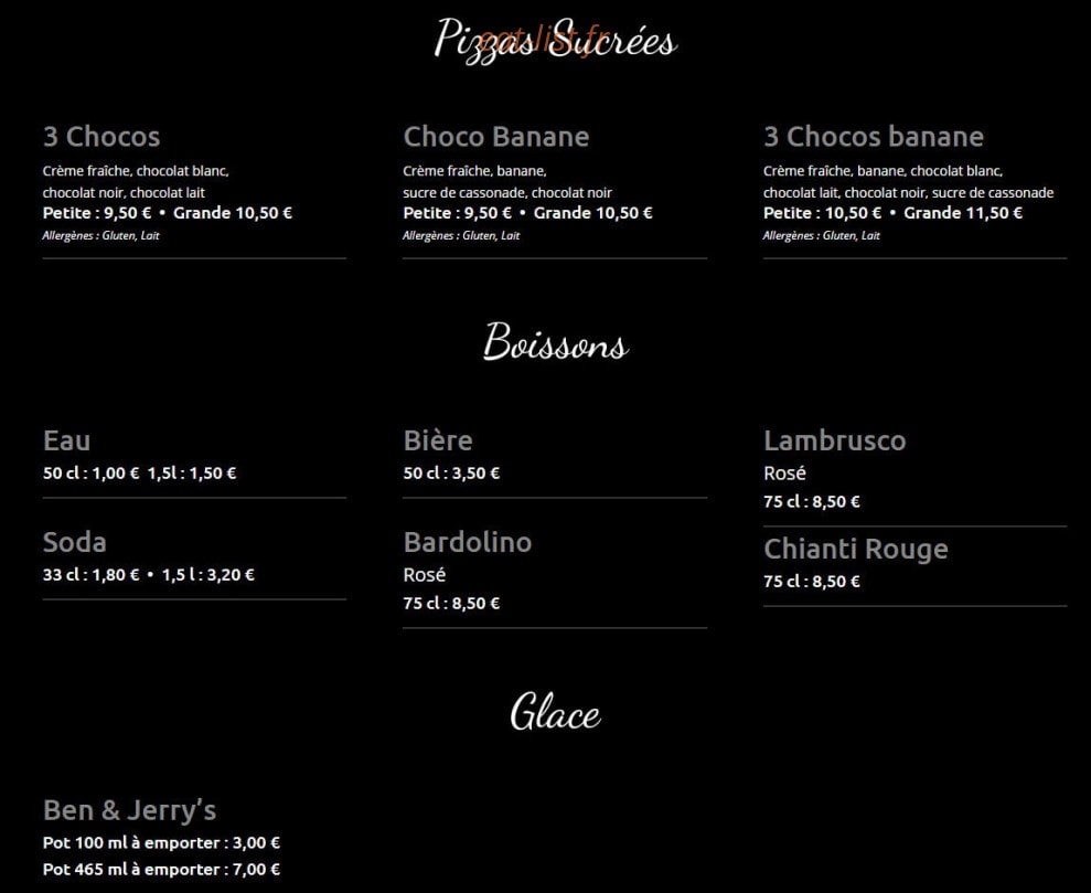Kpizz — carte page 11