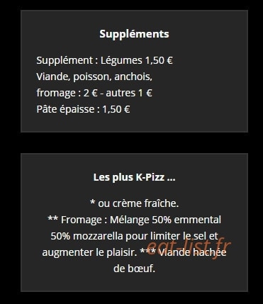 Kpizz — carte page 12