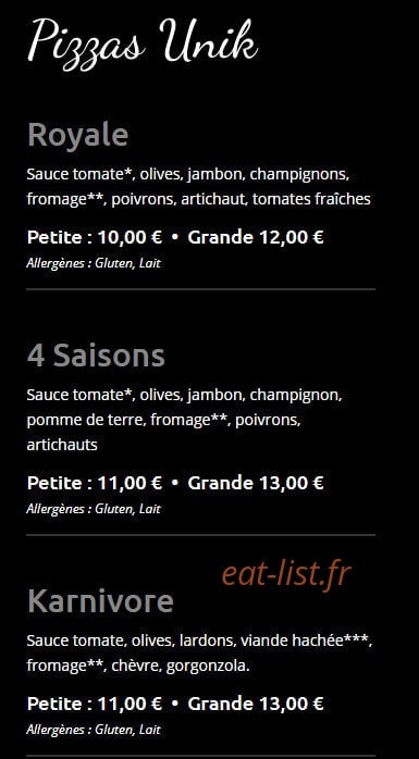 Kpizz — carte page 3
