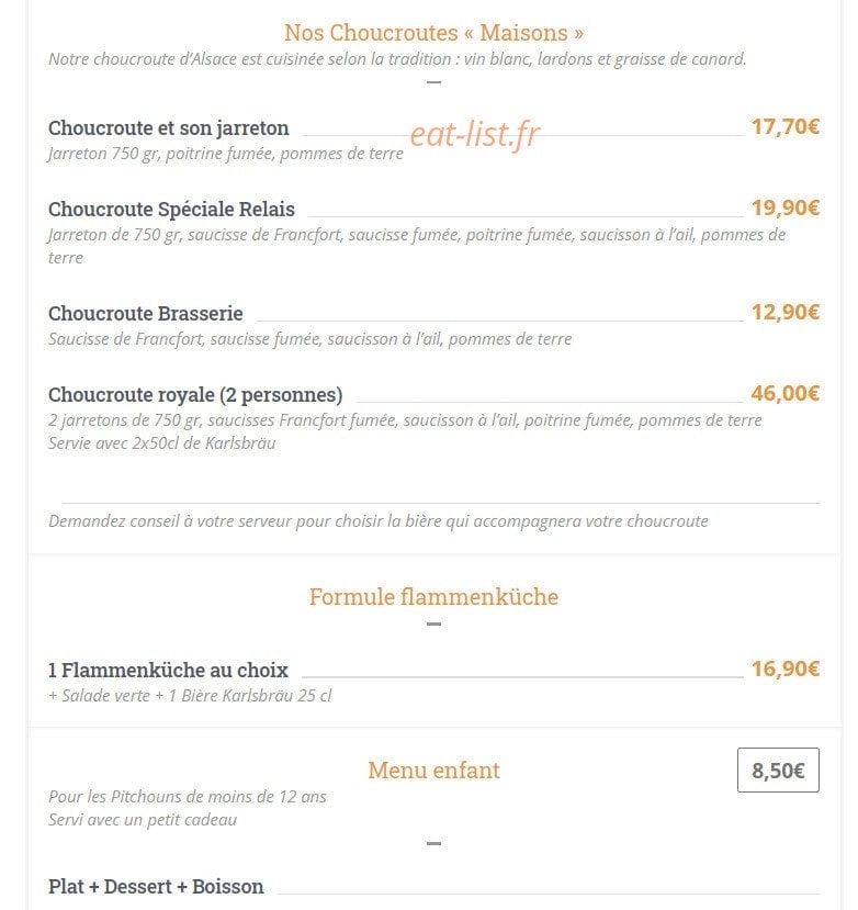 Les Relais d'Alsace — carte page 5