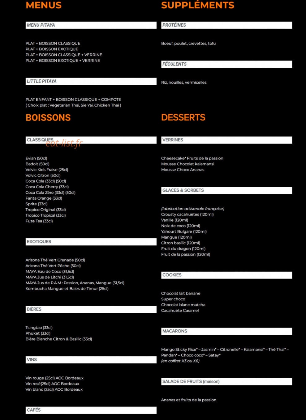 Pitaya — carte page 4