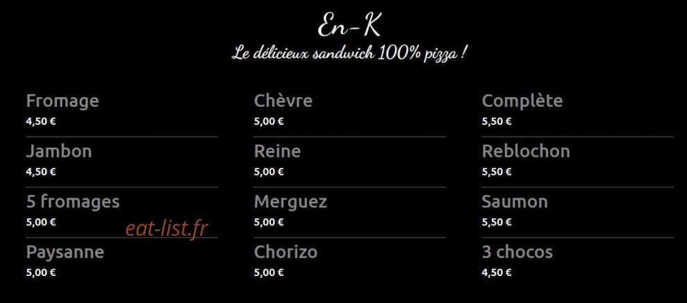 Kpizz — carte page 13