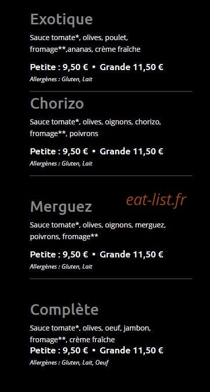 Kpizz — carte page 2