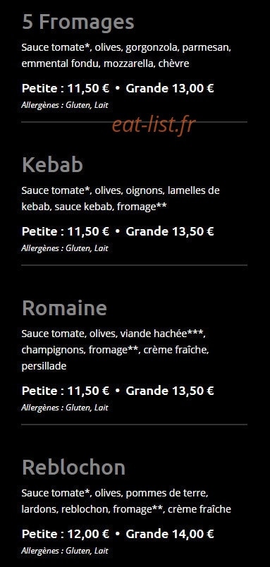 Kpizz — carte page 4