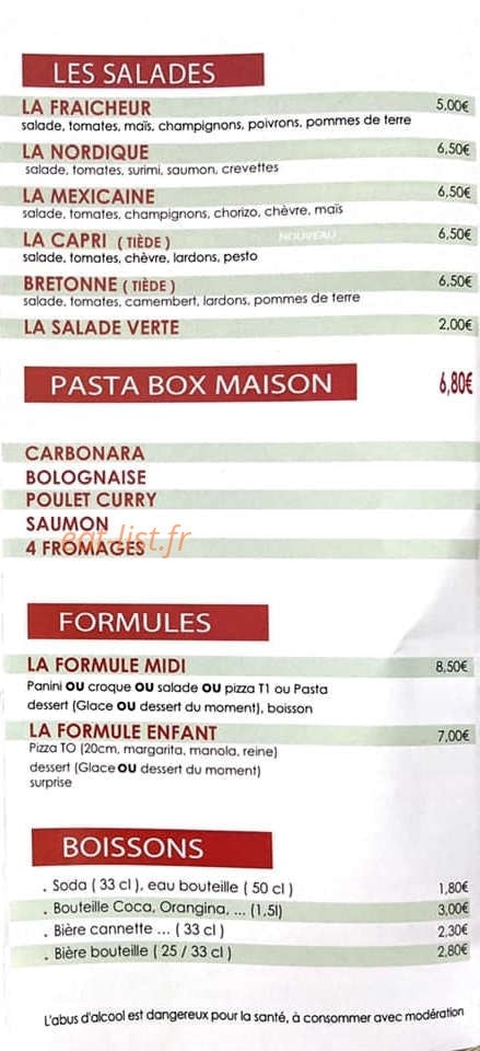 Dompierre Pizza — carte page 5