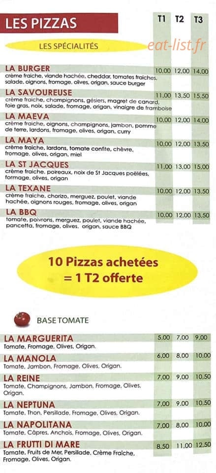 Dompierre Pizza — carte page 3