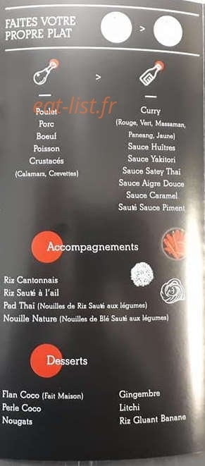 Paragon Thai — carte page 3