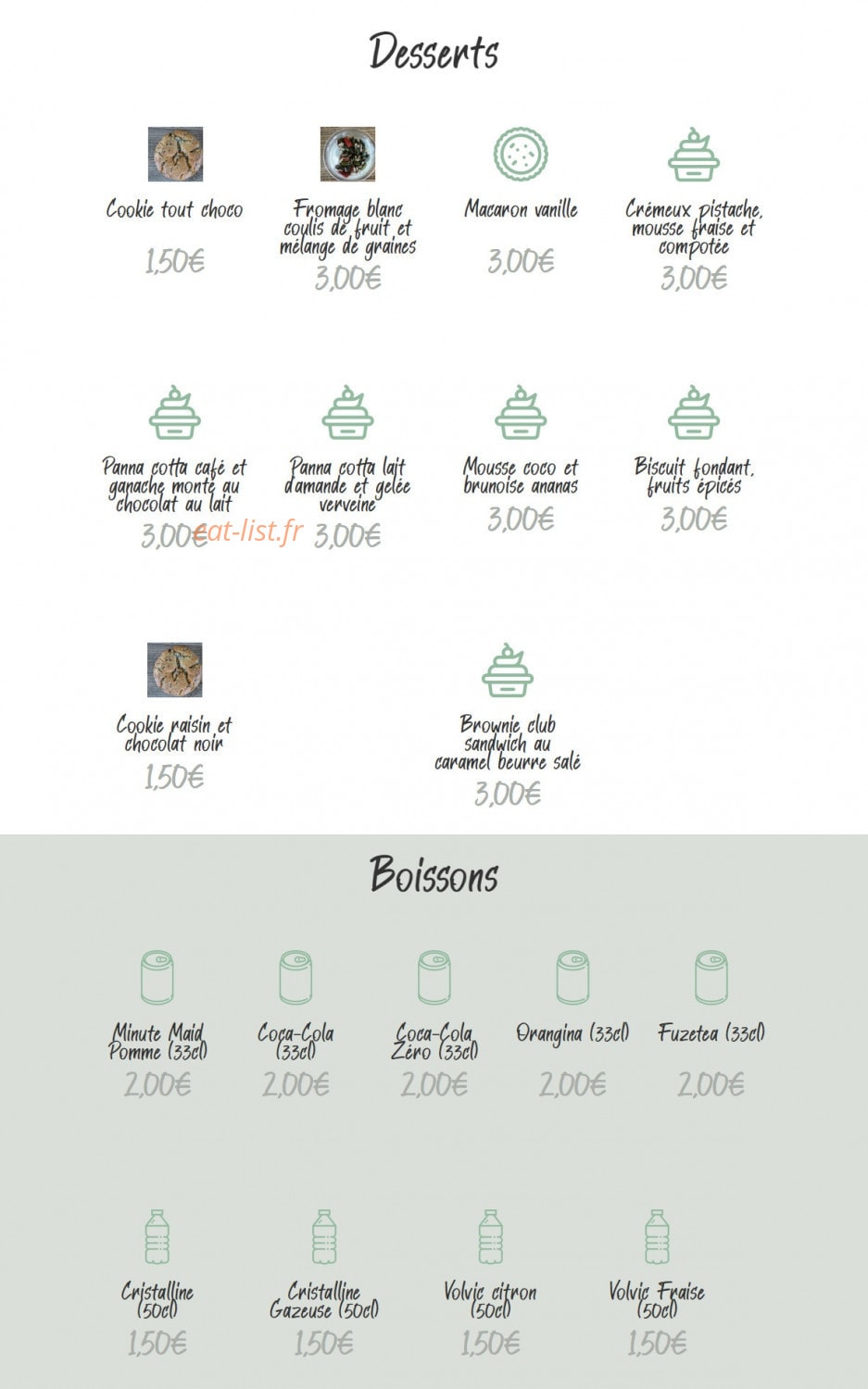 Bistrot l'Olivier — carte page 4