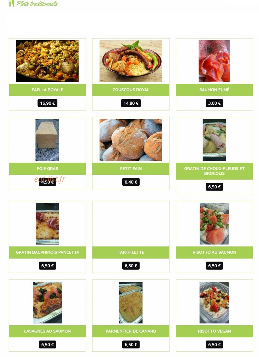 Illico Saveurs — carte page 4